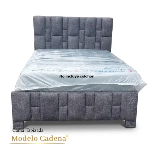 Cama Tapizada de 2 plazas y media - Modelo Cadena