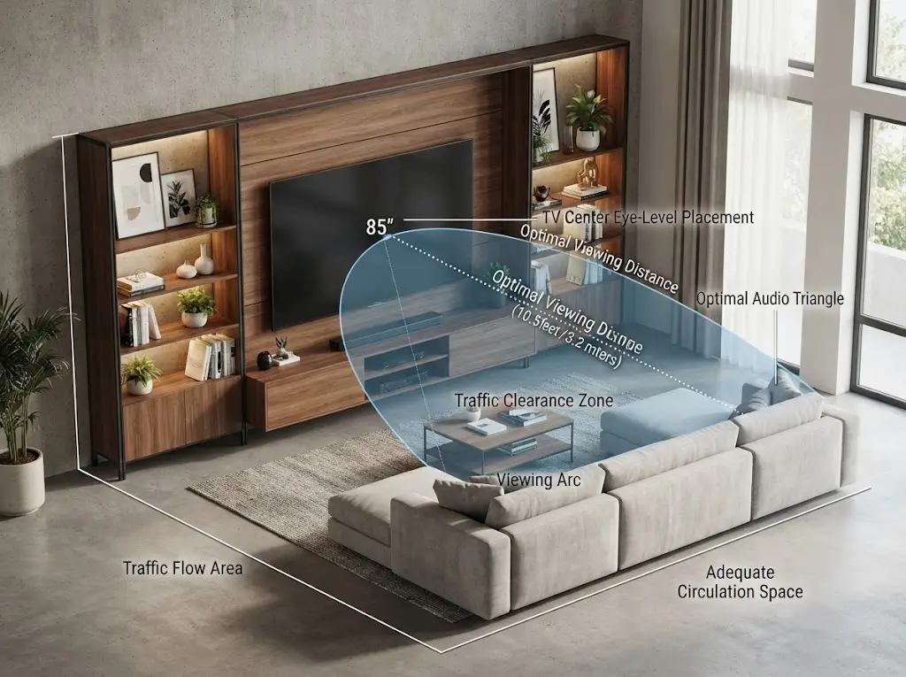 Guía Definitiva: Cómo Elegir el Centro de Entretenimiento Perfecto para tu Sala 3 Como Elegir la Talla Correcta y Proporciones Ideales de tu centro de entretenimiento